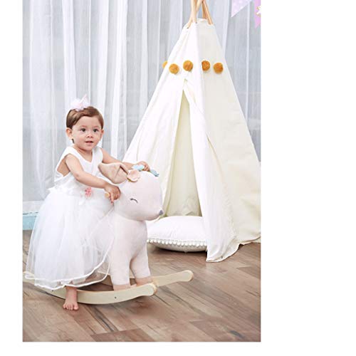 Schaukelpferd QIQIDEDIAN Rotwildschaukelpferdeschaukelstuhlbabyschätzchenmassivholzspielzeug EIN jähriges Kindergeschenk – Bild 5