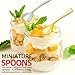 100 PCS Gold and Silver Mini Spoons Heavy Duty, 4 Inch Gold and Silver Plastic Spoon, Mini Spoons Disposable, Dessert Fork Disposable, BPA Free, Food Safe, Suitable for All Occasions