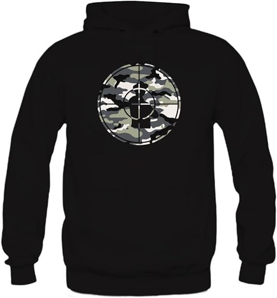 Public-Enemy Print On Black Pullover Hoodie