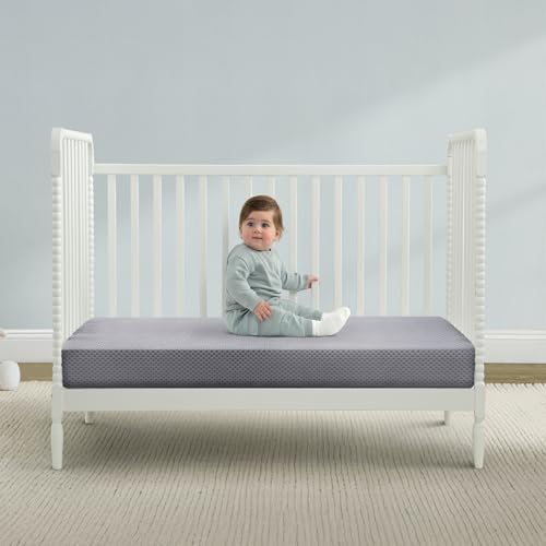 Image of Delta Children Twinkle Galaxy Breathable Crib Mattress and Toddler Mattress - Breathable Cover and Fiber Core, Machine Washable Cover, Waterproof, 7 Year Warranty, Made in USA