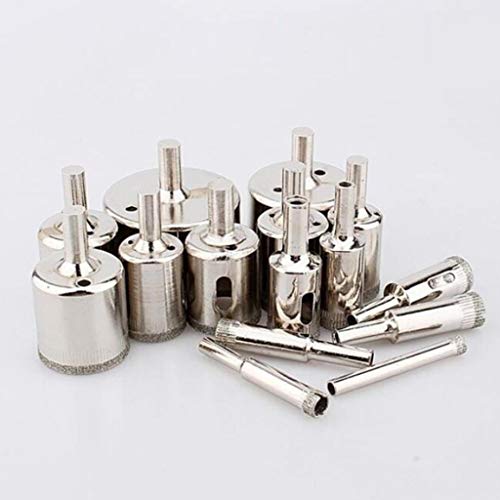 gazechimp Cortador De Broca De Diamante 6-50mm Ladrilho Cerâmico Vidro Porcelana Mármore - 15pcs 6-5