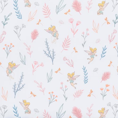 Image of Bedtime Originals Tinker Bell Fitted Crib Sheet - Pink, White, Green, Disney