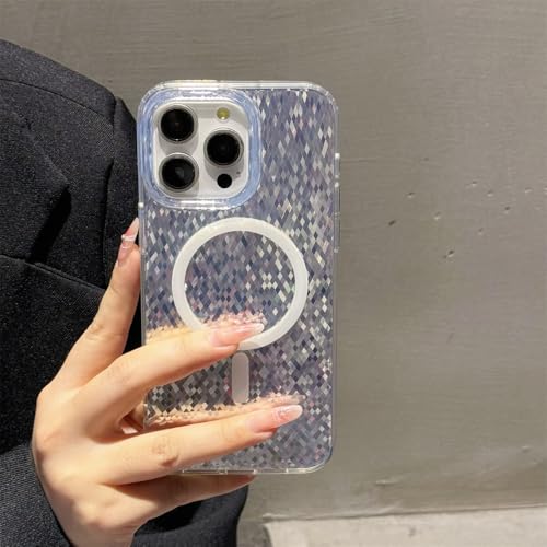Étui de téléphone de charge sans fil premium couverture magnétique diamant pour iPhone 13