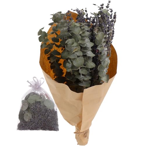 Ramo de lavanda seca con bolsita aromática decoración miniatura 1