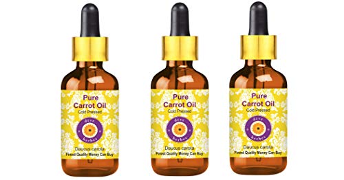 Huile de Carotte Pure Deve Herbes 3x100ml - Macérat pressé à froid avec compte-gouttes