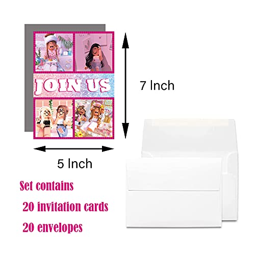 Db11 75 20Pcs Sandbox Game Birthday Party Invitations Sandbox Game Party Decoration Invitation Cards thumb #1