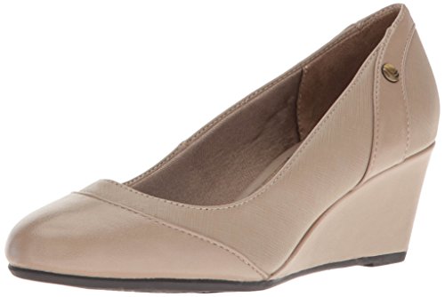 LifeStride Women's Dreams Wedge Pump, Stone, 7.5 M US
