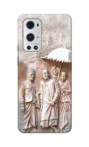 Image of Printed Hard Back Cover Case for OnePlus 9 Pro Back Cover (Sai Baba) -1803