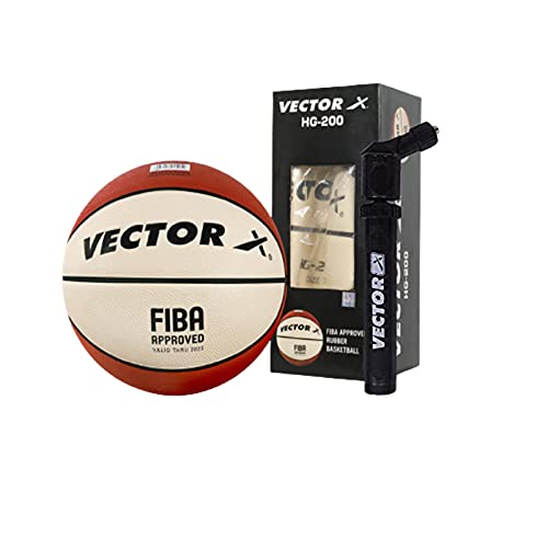 Vector X HG-200 Soft Grip Basketball Size 7 Full Size Adult & Men Basketball with Inflating Needle Air Pump Basketball 29.5" Brick Sports Training and Match Quality (B09FZ76FFY) Amazon Price History, Amazon Price Tracker