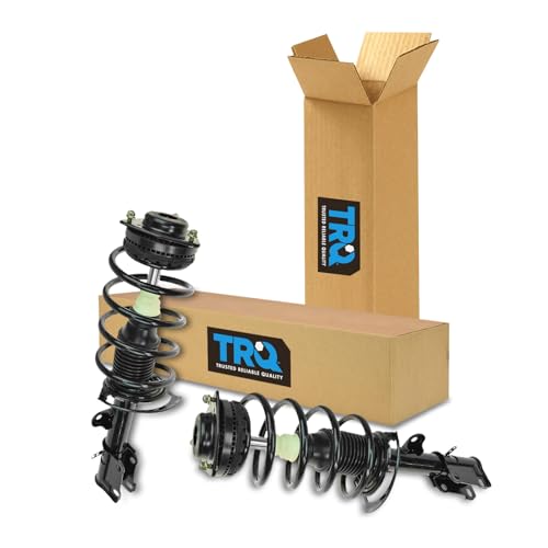 Image of TRQ Front Driver Side Strut and Spring Assembly Set Loaded | TRQ Front Driver Side Strut and Spring Assembly Set Loaded