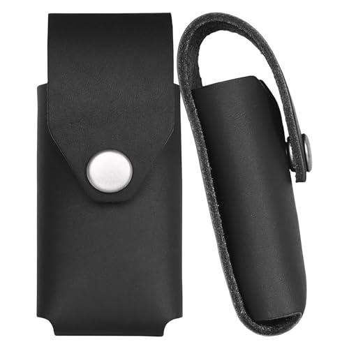 American Bench Craft Leather Multitool Sheath fits Leatherman Wingman, Sidekick, Reber, Rev, Fuse | Riveted Leatherman Case for Belt | Premium Full Grain Leather Sheath/Holster with Brass Snap - Black