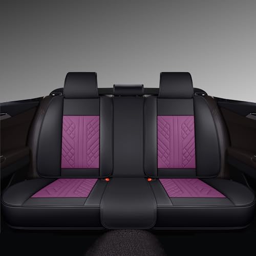 Image of GXT Bench Seat Cover, Premium Faux Leather Bench Seat Covers for Trucks - Universal Fit for Most Sedans SUV Pick-up Truck, Durable for Long Lasting Protection(Black and Purple)