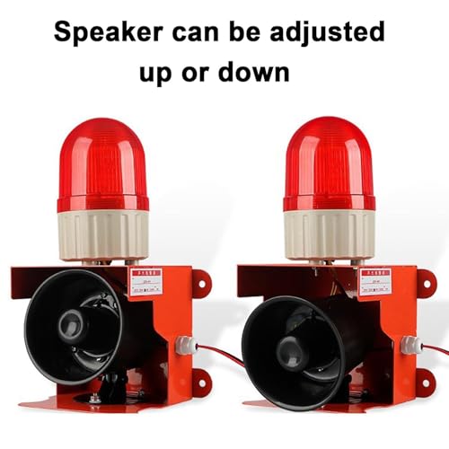 Alarma de sirena industrial con luz estroboscópica LED, bocina fuerte de 120 dB, IP55 impermeable para seguridad en fábricas, terminales y hogares
