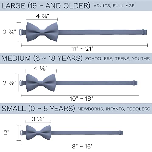 Image of Bow Tie House Mens Bowties Pre-tied Shape Clip on Bowtie Solid Men Formal Wear for kids, baby boys, toddler any age bow ties