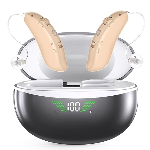 Hearing Aids, 16 Channels Digital RIC Hearing Aids with Real Voice for