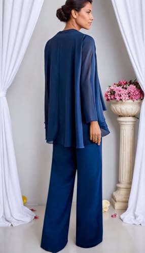 3 Pieces Mother of The Bride Pant Suits with Jacket Sequin Lace Formal Dress Outfits for Women Wedding Guest2