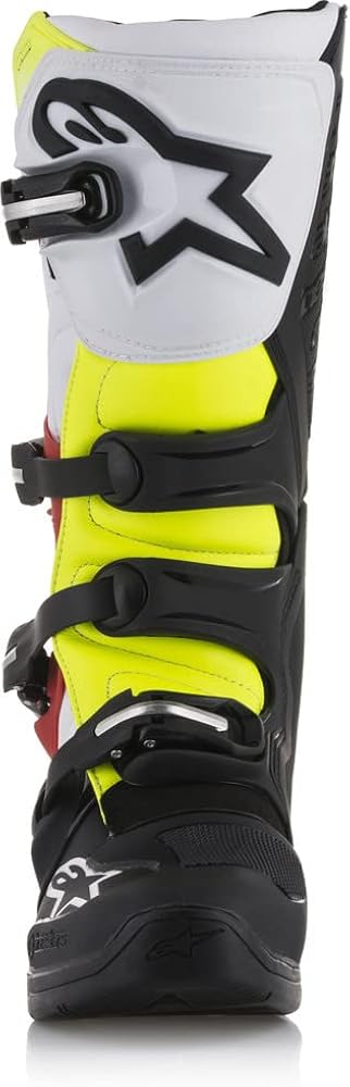 Super Big Clearance! Alpinestars 2015015-1235-5 Unisex-Adult Tech 5 Boots (Black/White/Red/Yellow, Size 5)