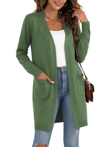 Image of VIISHOW Women's Classic Cardigans Long Sleeve Open Front Casual Knit Cardigan Sweaters Coat Soft Outwear