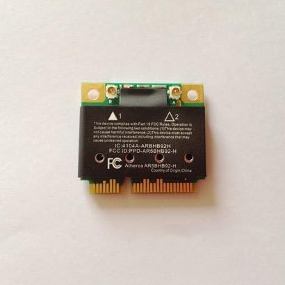 Atheros AR5BHB92 AR9280 WIRELESS HALF Mini PCIE Card Dual-band 2.4/5.0GHz 300 Mbps 802.11a/b/g/n Card USE for DELL Toshiba Acer Sony Samsung Asus etc; Compatible MAC OS & ROS & UBNT