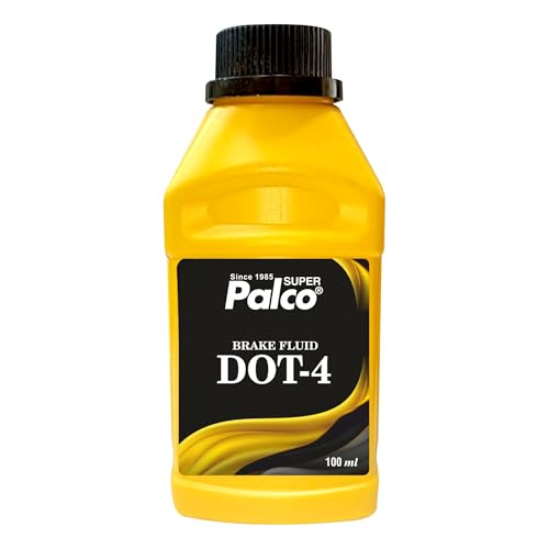 Image of PALCO DOT 4 Synthetic Brake Fluid for Car & Bike | Hydraulic Brake Oil For Disc & Drum Brake as well as Brake Cleaner | Including ABS System & Clutch System | Brake Oil DOT 4 (100 ml) Pack of 5