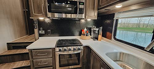 Azulejos autoadhesivos para cocina sin obras paneles hexagonales negros 5