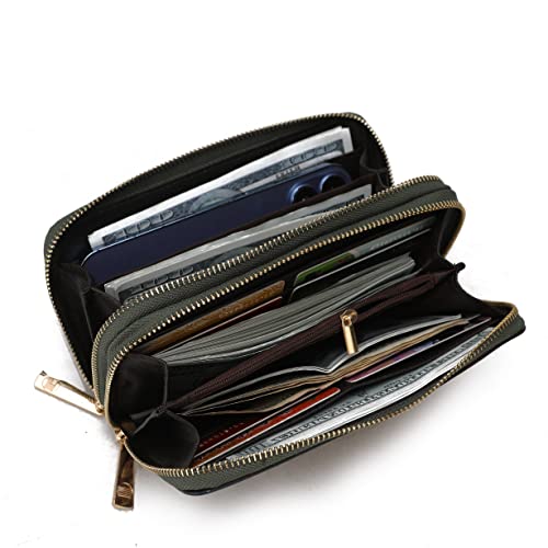 Image of MKF Collection Wristlet Wallet for Women, Small Credit Card Holder with Zipper Coin Pocket Wallet Purse Handbag By Mia K