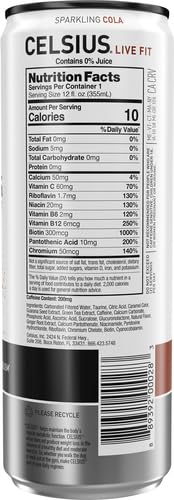 Miniatura 5 de Celsius RTD Cola espumosa, 12 onzas