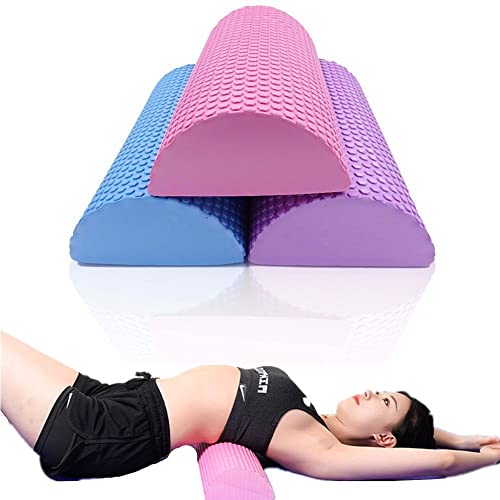 Rodillo de espuma EVA semicircular para yoga y pilates, 30 cm, color rosa miniatura 6