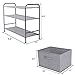 MAX Houser 3-Tier Fabric Closet Storage with 2 Drawers, Closet Shelf Organizer with Bins for Home Storage (Grey)
