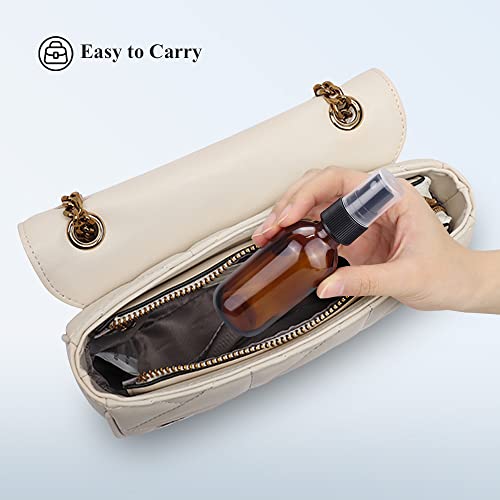 Wedama Spray Bottle, 2Oz Fine Mist Glass Spray Bottle, Little Refillable Liquid Containers For Watering Flowers Cleaning(16 Pack, Amber) #TOP5