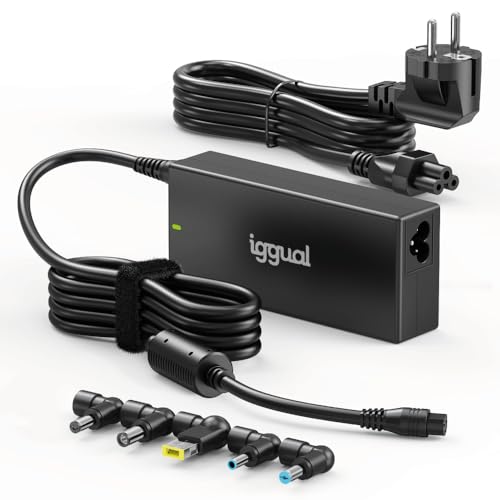 iggual - Chargeur pour Ordinateur Portable 120 W. -5 connecteurs DC, Compatible avec Les Ordinateurs Lenovo, HP, ASUS, Acer, MSI. Adaptateur d'alimentation...