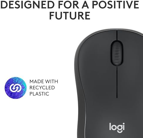Logitech M240 Silent Bluetooth Mouse, Wireless, Compact, Portable, Smooth Tracking, 18-Month Battery, for Windows, macOS, ChromeOS, Compatible with PC, Mac, Laptop, Tablets - Graphite — view 7
