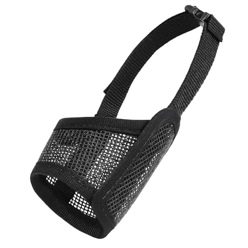 Muselière pour Chien Muselière Souple Réglable avec Sangles Velcro Museliere Anti Aboiement Morsure pour Petits et Moyens Chiens Jack Russell Terrier Corgi...