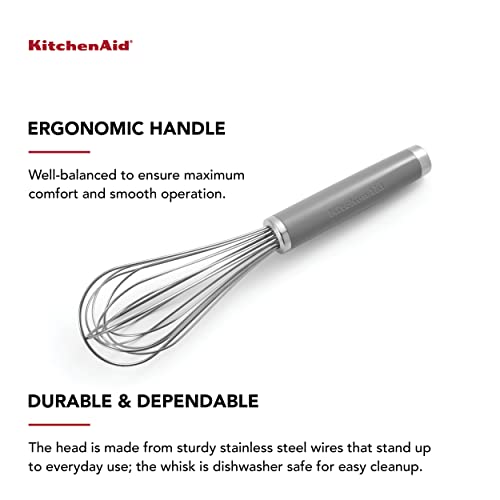 Image of KitchenAid Classic Utility Whisk, 10.5-Inch, Gray (Pack of 12)