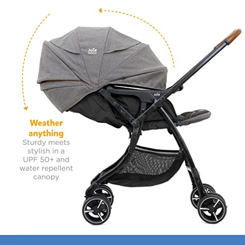 Image of Joie SMA Baggi 4WD Drift Stroller for Baby - Baby Pram and Stroller for 0-3 Years with 360 Swivel Wheels (Birth to 22 kg, Carbon), (41122)