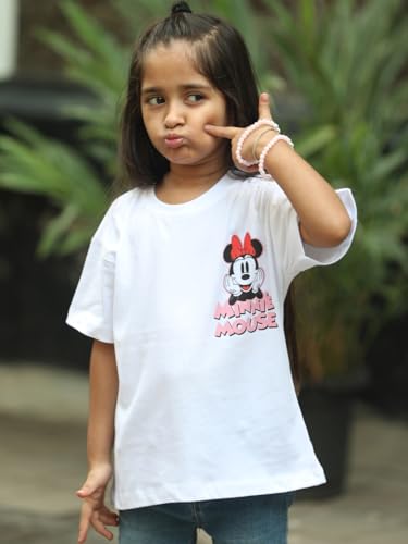Image of Nap Chief Kids Cotton Character T-Shirt for Girls, Printed T-Shirt for Kids Casual Wear
