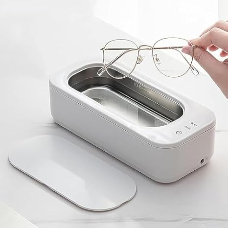Ultra Jewelry Cleaner 350ML, Portable Watch & SES Wash Machine with 47kHz Vibrat and 304 inless Steel Tank for Clean Eyewear and Accessories