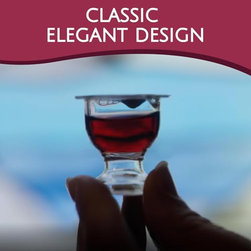 Image of TrueVine Chalice Communion Cups and Wafer Set - Prefilled Cups w /Fresh Unleavened Bread & Grape Juice - Carefully Packaged & Easy to Open Elements for your Church Services, Fits in Trays (1600 Count)