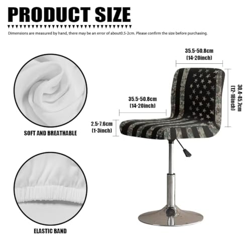 Image of American Flag Bar Chair Stool Cover 4 Pack Stretch Chair Slipcover for Counter Height Bar Stool Anti-Scratches Spills Chair Covers