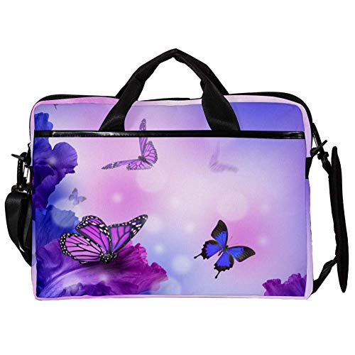 Maletín bandolera para portátil de 14" a 15.4" con alegre diseño de hortensias