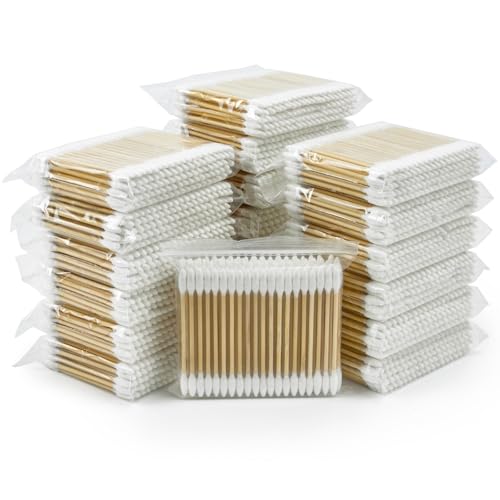 Image of Pointed Cotton Swabs 2000 Count Double Precision Tips with Bamboo Sticks, Pointy Cotton Buds for Makeup Nail Care and Crafts