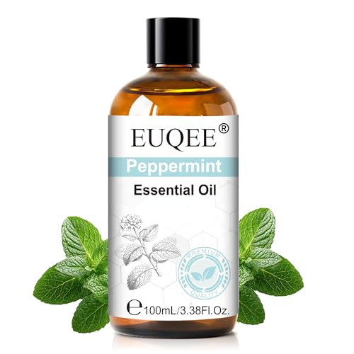 EUQEE エッセンシャルオイル ペパーミント アロマオイル 天然100％ 精油 ペパーミントオイル 100ml アロマ 加湿器・ディフューザー・アロマストーン・お風呂の商品画像（Amazon）