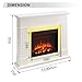 FLAMME Everleigh White Electric Fireplace Suite 29" 2 kW Fireplace Insert and...