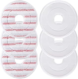 AGOOG 6 Pack Mop Head Replacement for Vileda Spin and Clean Mop, Washable Microfiber Mop Refill for Floor Cleaning Kit