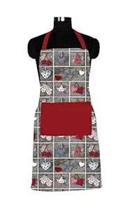 AIRWILL, 100% Cotton Regular Kitchen Home Use & Chefs Use Aprons, Pack of 1 piece