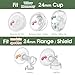 14mm Maymom Flange Inserts (Long Plus) Compatible with Freemie 25mm Flanges; Compatible with 24mm Medela PersonalFit Flange, Spectra 24mm Flange, Momcozy S9 Pro/S12 Pro, 2pc/pk