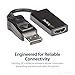 StarTech.com DisplayPort to HDMI Adapter - 4K 60Hz Active DP 1.4 to HDMI 2.0 Video Converter - DP to HDMI Monitor/TV/Display Cable Adapter Dongle - Latching DP Connector (DP2HD4K60S), Black