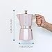 GROSCHE Milano Moka pot, Stovetop Espresso maker, Greca Coffee Maker, Stovetop coffee maker and espresso maker percolator (Pink, 9 cup)