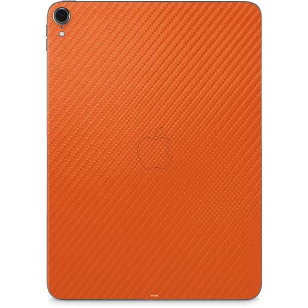 Skinit Decal Tablet Skin Compatible with iPad Pro 12.9in (2021) - Officially Licensed Orange Carbon Fiber Specialty Texture Material Design
