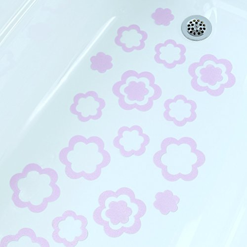 Adhesive Flower Bath Treads, 21 Count (Purple) Amazon.in